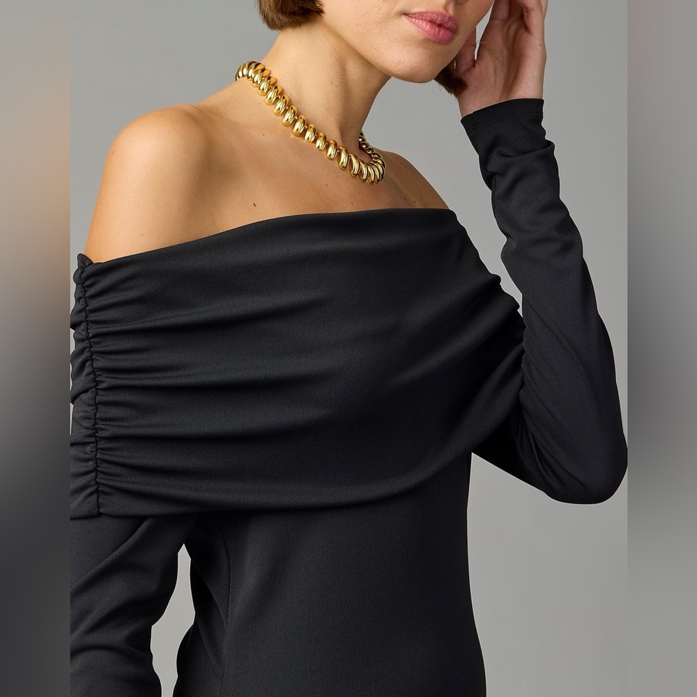 J.Crew Collection off-the-shoulder dress in matte jersey BV841 - Picture 2 of 12